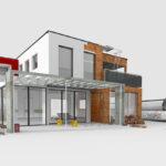 Projektskizze einer Hausrenovierung / Modernisierung